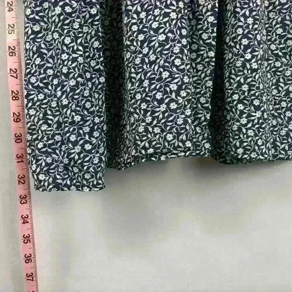 Mini Poet Swing Dress Bubble Sleeve Floral Smocked Boho Fall - Picture 8 of 9